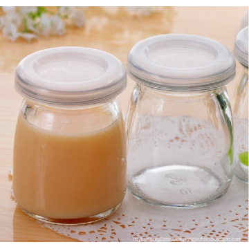 100ml mini glass milk bottle with plastic lid wholesale